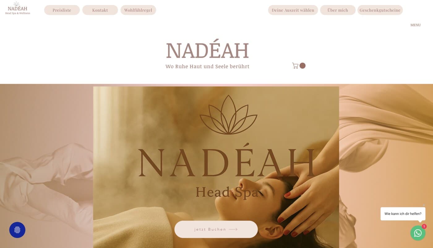 NADÉAH, Website vorher